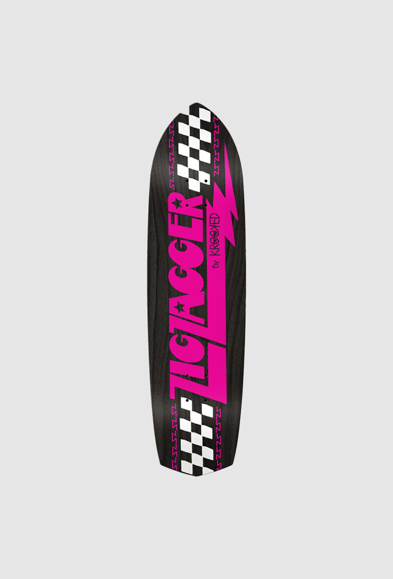 krooked skateboards zig zagger 8.62 black pink