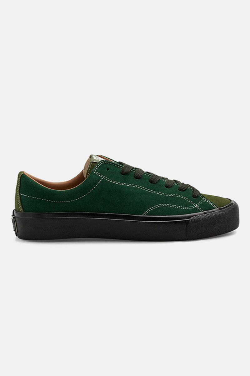 chaussure skate en toile et daim avec lacets confortable last resort en vert pour homme